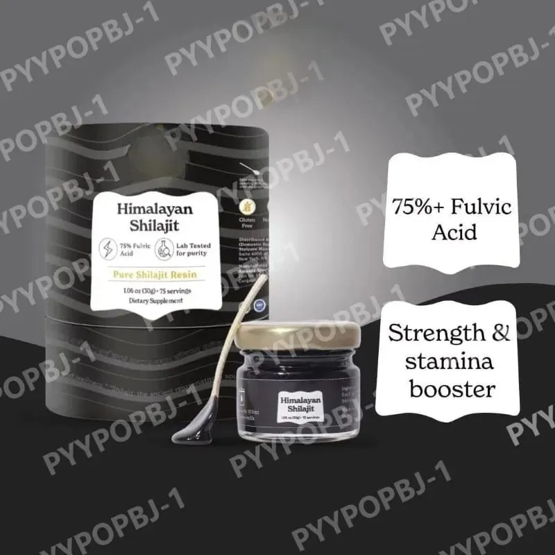 Himalayan Shilajit Resin Organic Natural Fulvic Acid ISO Certified 1.06 OZ 75 Servings 85+ Trace Minerals for Men and Women