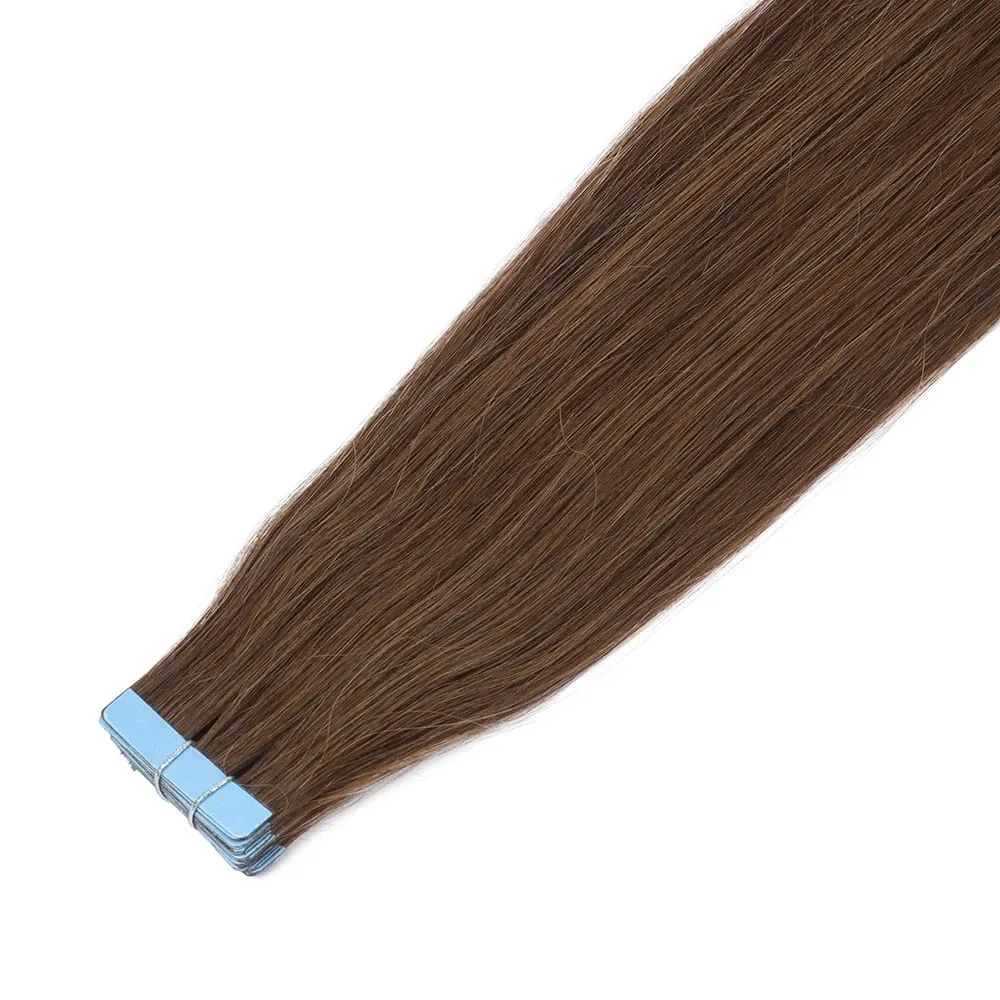 Tape in Hair Extensions Human Hair 12-22 Inch 30g 20pcs Skin Weft Seamless Tape in Real Remy Straight Hair for Women Daily Use