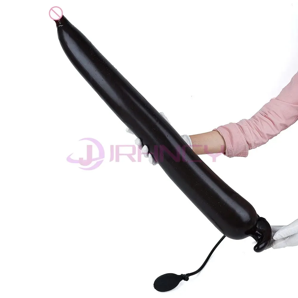 Super Long 100cm Inflatable Anal Dildos Liquid Silicone Huge Butt Plug in-depth Rectal Dilation Prostate Massage BDSM Sex Toys