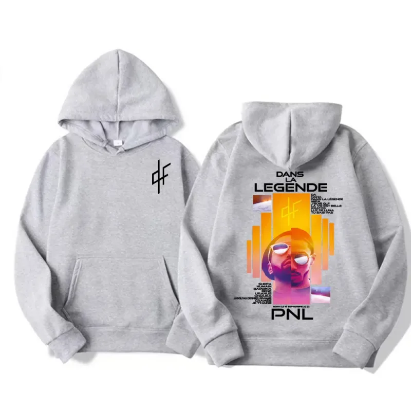 Französischer Rapper Le Monde Chico PNL Album Cover Hoodies Herrenbekleidung Hochwertige Fleece-Sweatshirts Mode Hip Hop Retro Hoodie