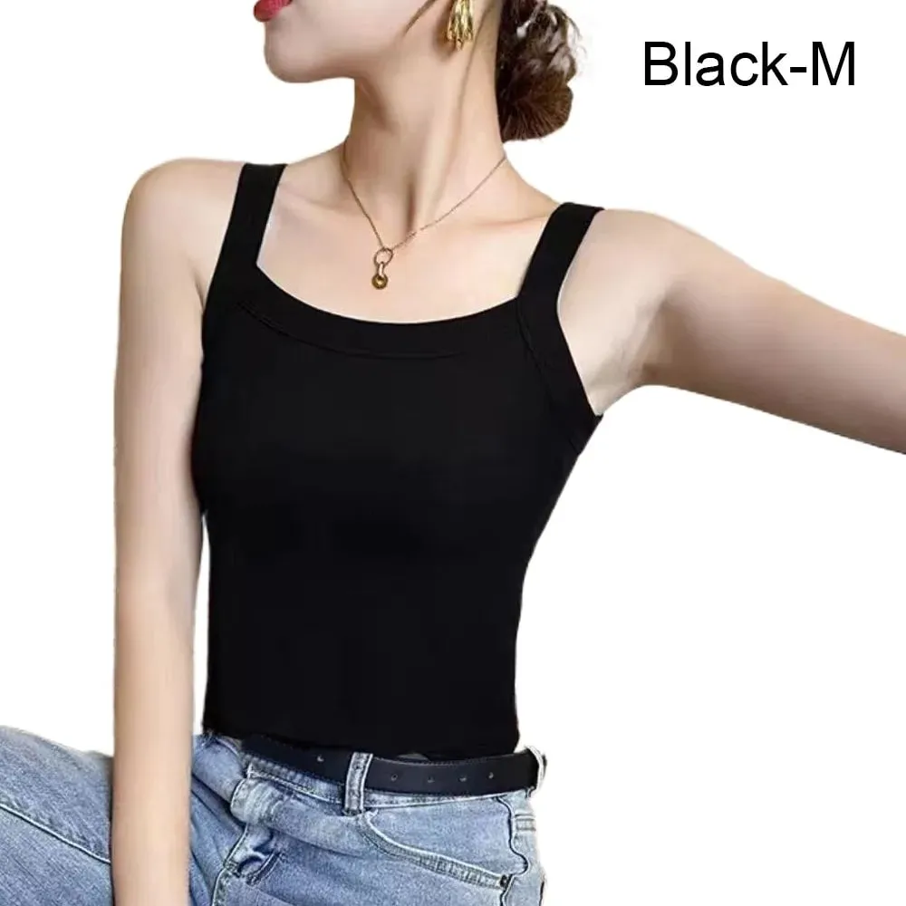 Casual Sleeveless Summer Tank Tops Underwear Camisoles Cami Top Shirt Slim Fitted Tops Sports Activities