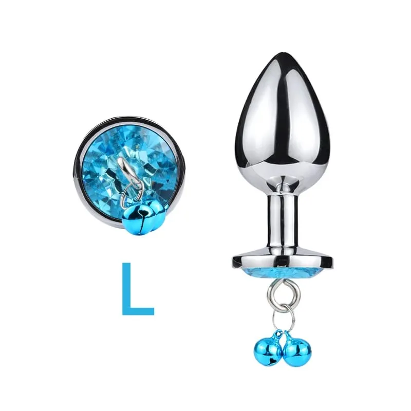 3 Sizes Metal Bell-shaped Anal Plug Traction Chain Anal Massage Prostate Stimulation Massage Tools Adult Sex Toys For Couples