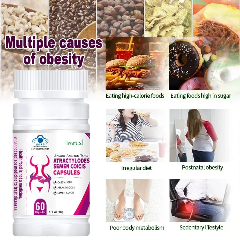 Biji Cassia Asli & Pil Coix Seed Detox Slim Metabolism Booster Membakar Lemak 100% Herba Vegan & TIADA KESAN SAMPINGAN