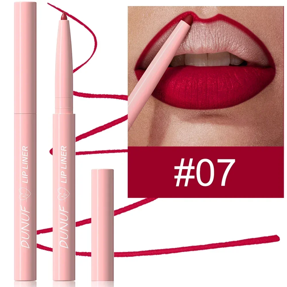 12 Farve Vandtæt Lip Liner Blyant Mørkerød Brun Læbestift Blyant Lip Outline Nøgen mat læbestift Crayon Contouring Tint Makeup