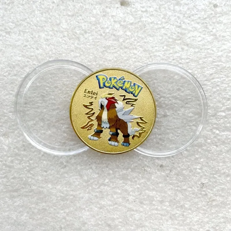 Pokemon Đồng Tiền Vàng Pikachu Anime Đồng Tiền Kỷ Niệm Charizard Vàng Kim Loại Tròn Đồng Xu Đồ Chơi