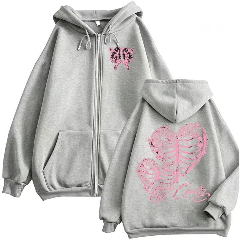 Omar Courtz Por Si Manana No Estoy Tour Zipper Hoodies Coats Men Women Fashion Aesthetic Cardigan Sweatshirts Jackets Streetwear