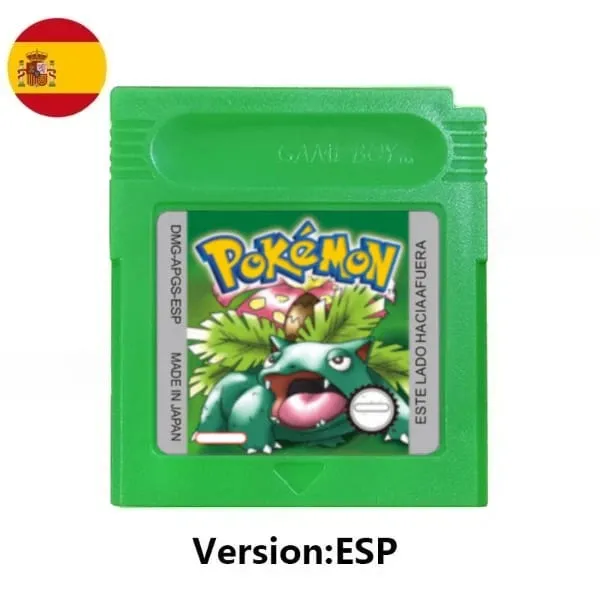 Cartouche de jeu vidéo Pokemon 16 bits, plusieurs styles, rouge, bleu, cristal, doré, vert, argent, jaune, carte de Console GB/SP