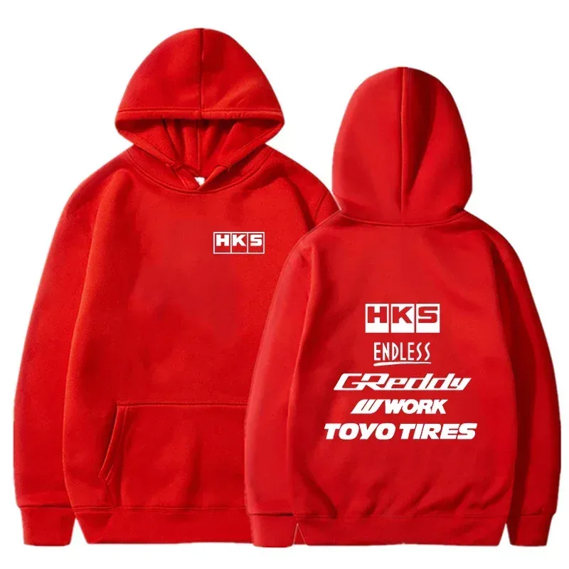 2025 Herrmode Cool Hoodie Japan JDM Modifierad Bil HKS ENDLESS Hoody Herr Dam Vintage Casual Sweatshirt Långärmade tröjor