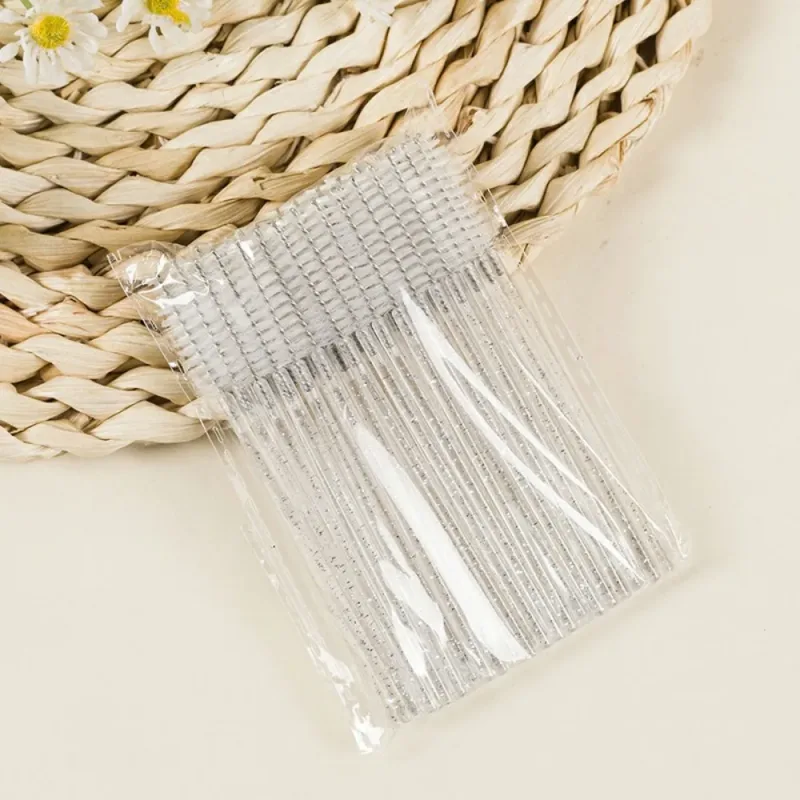 50-100PCS Crystal Eyelash Brush Combs Professional Eye Lash Extension Mascara Wands Makeup Beauty Tool for Eyelashes