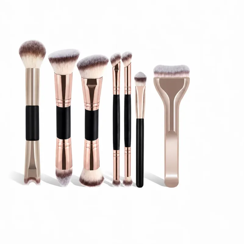 7pcs Professional Makeup Brush Set Foundation Brush Powder Brush Eye Shadow Brush Blending Brush Tool Soft to Face Travel