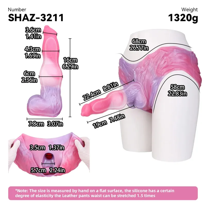 3D Horse Penis Shaped Wearable Cock Sleeve Gradient Color Skin-Friendly Liquid Silicone Adult Couple Intimate Sex Toys