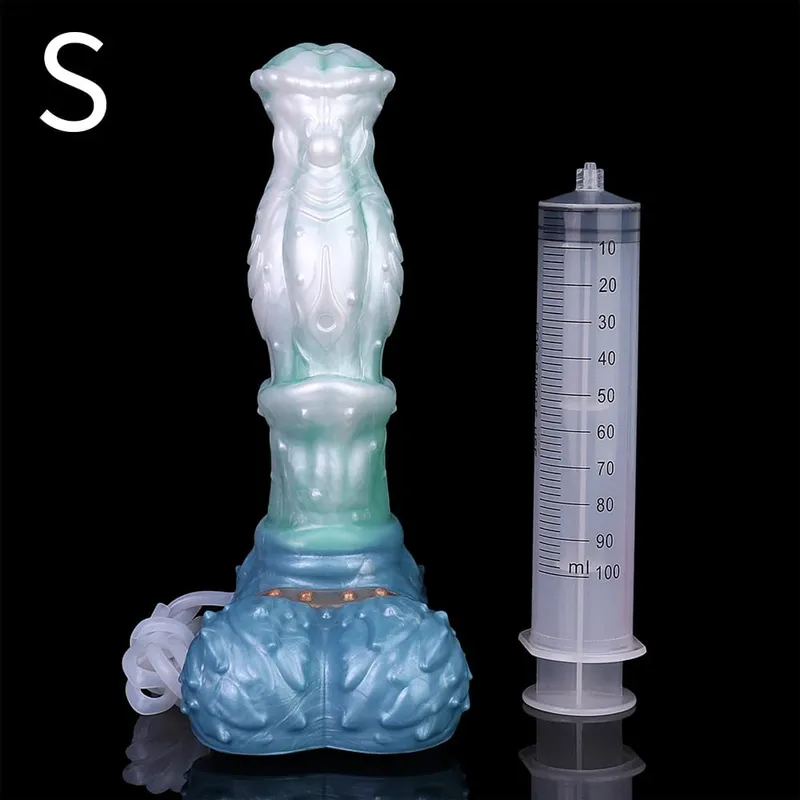 Large Squirting Horse Dildo Silicone Anal Plug Female Masturbator Prostate Massager Long Penis Adult Sex Toys for Women Men