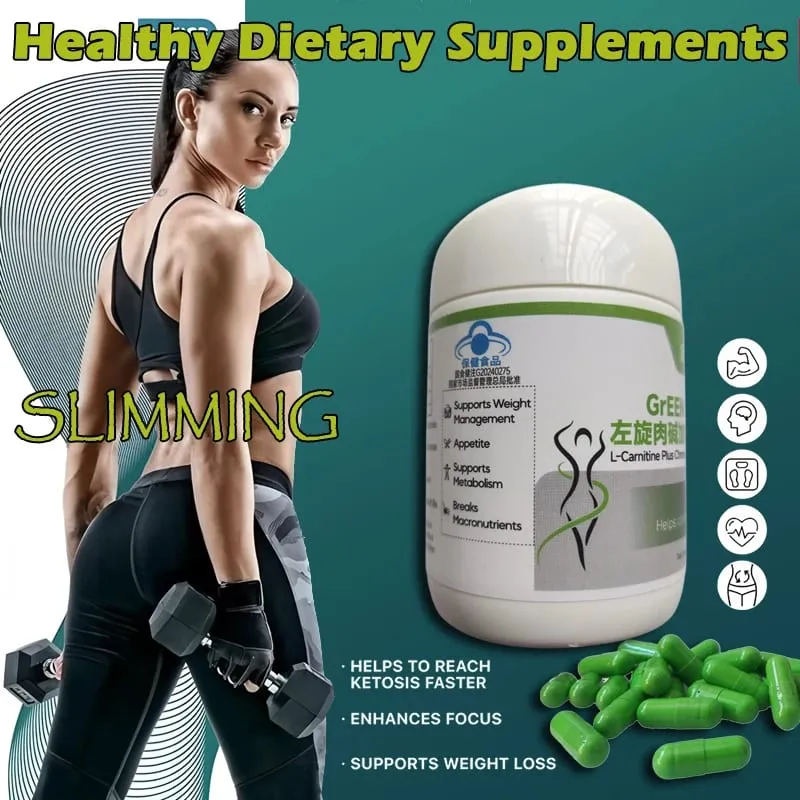 Extra Strength L-carnitine & chromium Weight Loss Capsules Natural Appetite Suppressant Fat Blocker lose weight fast and safe