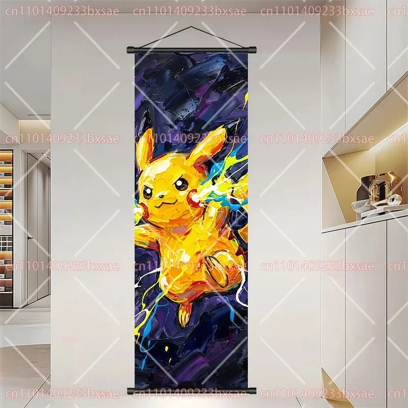 Pokémon Anime Elf Dragonite Gengar Pikachu Charizard Kyogre Rayquaza HD Poster Scroll Painting Art Hanging Painting Holiday Gift