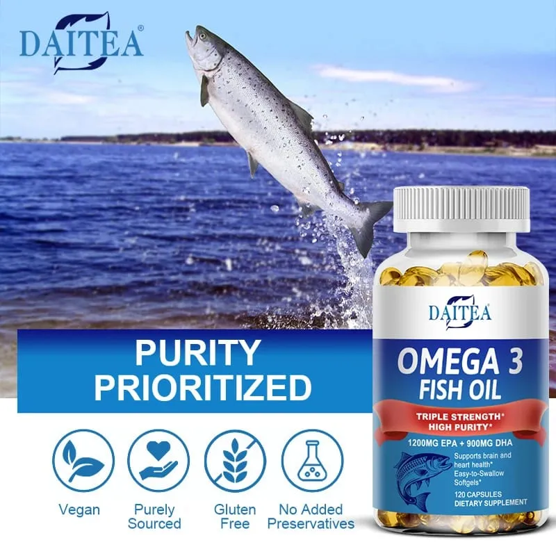 Dầu cá Daitea Triple Strength Omega 3 - Dầu cá bổ sung axit béo EPA & DHA Premium Wild Catch 30/60/120 Viên — image 4