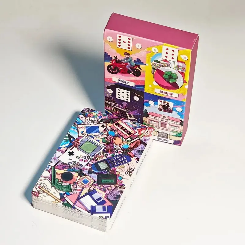 Back To The 80's Lenormand Deck 9*6cm Printed on 350GSM Double-embossed Cardstock 36 Pcs Lenormand Cards + 2 Special Cards