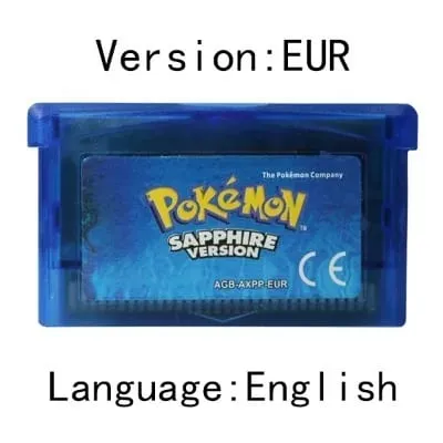 GBA Game Pokemon Series Video Game Cartridge Console Card Pokemon Emerald FireRed Ruby LeafGreen Sapphire Multi-language