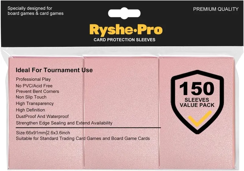 Ryshepro Premium Card Sleeves for MTG Card Game 150PCS Sleeves for TCG Yogioh Cards 66x91mm Card Protectors for Baseball Sports
