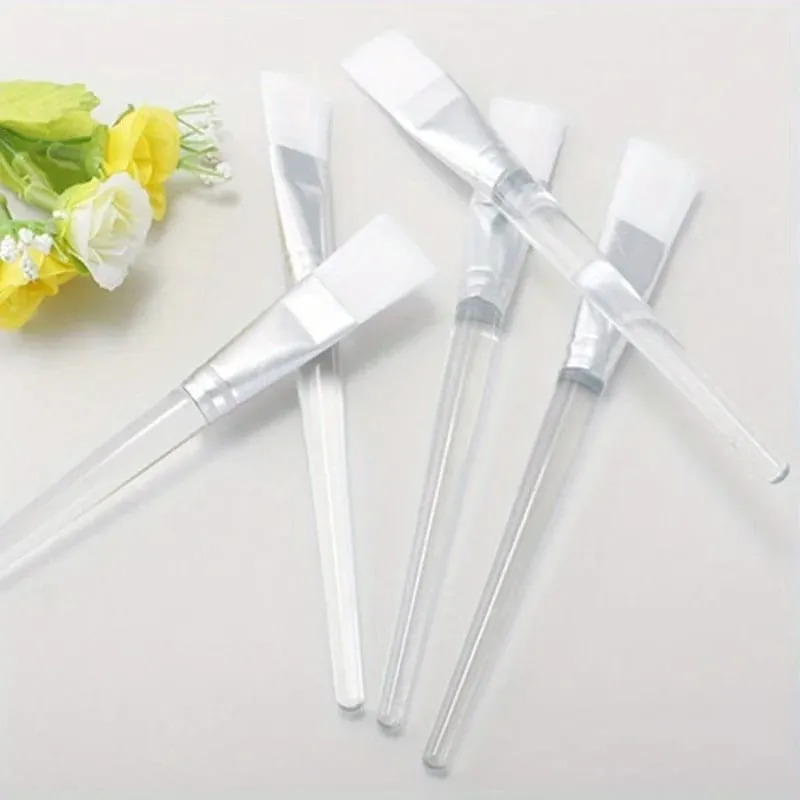 4pcs Facial Mask Brush Transparent Face Mask Brush Cosmetic Makeup Brushes Tools for Facial Mask Eye Mask Application and DIY