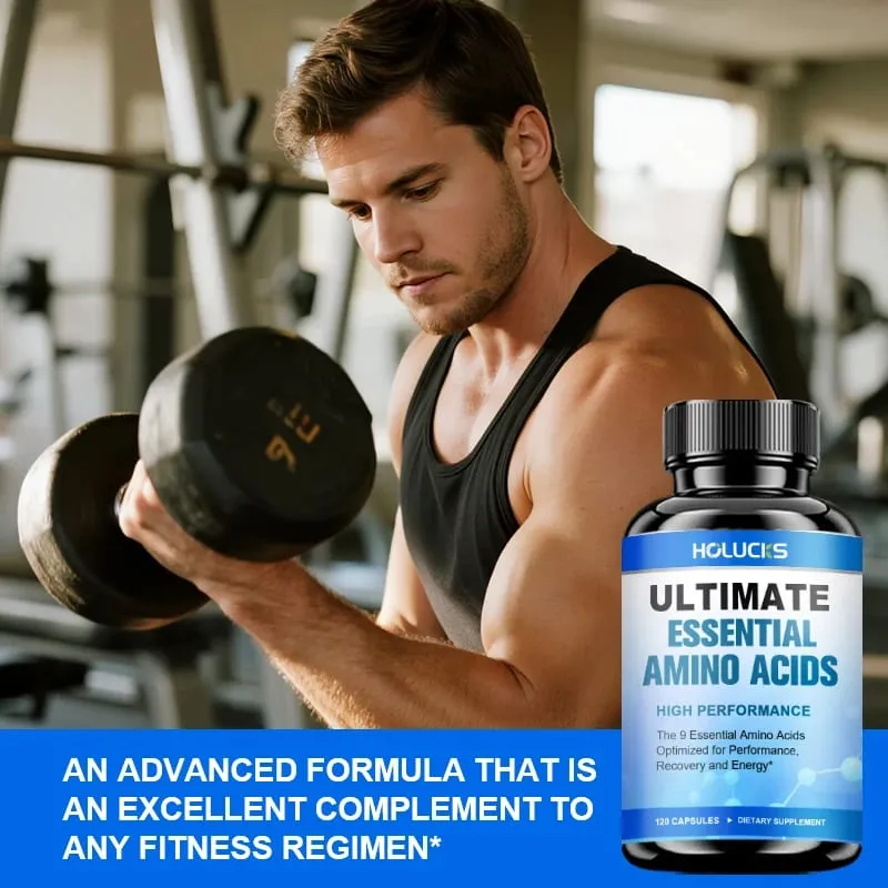 Advanced Body Building Amino Acid Capsules-Helps Increase Strength Endurance Protein Synthesis Build Muscle Mass Abs Energy