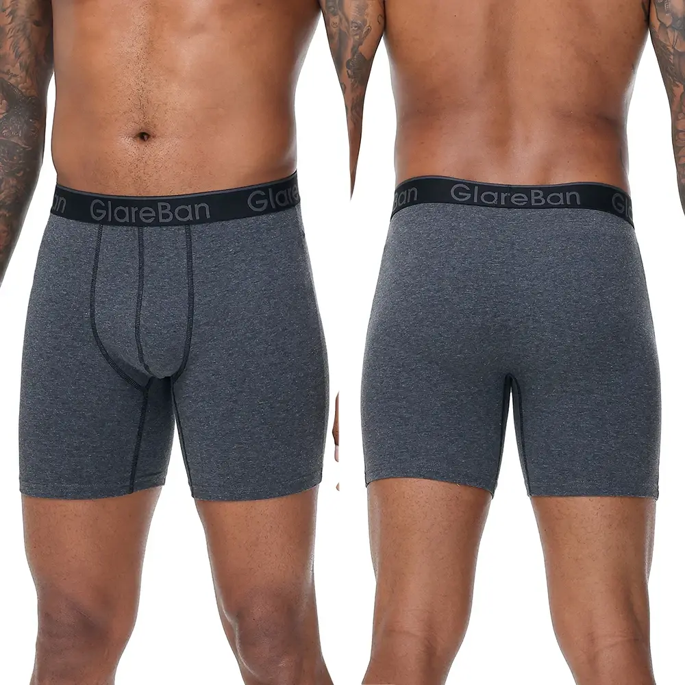 5pc conjunto mid-long aleatório algodão boxer shorts roupa interior masculina cuecas para homem boxershorts desliza calcinha macia cuecas de marca