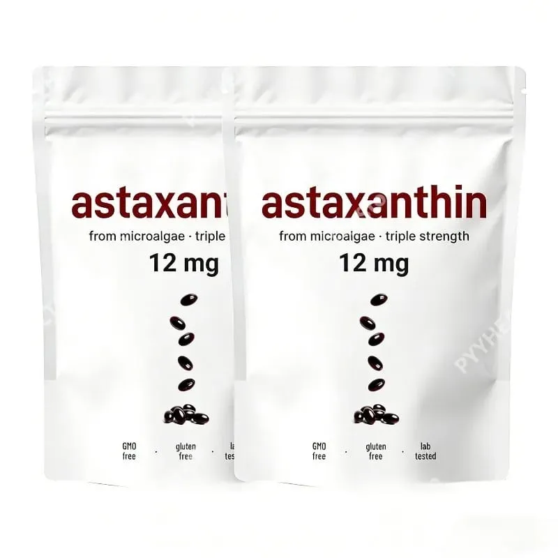 Astaxanthin 12mg Softgels - Καθημερινή Αντιοξειδωτική Υποστήριξη Μη ΓΤΟ χωρίς γλουτένη 120 κάψουλες σόγιας για ενήλικες