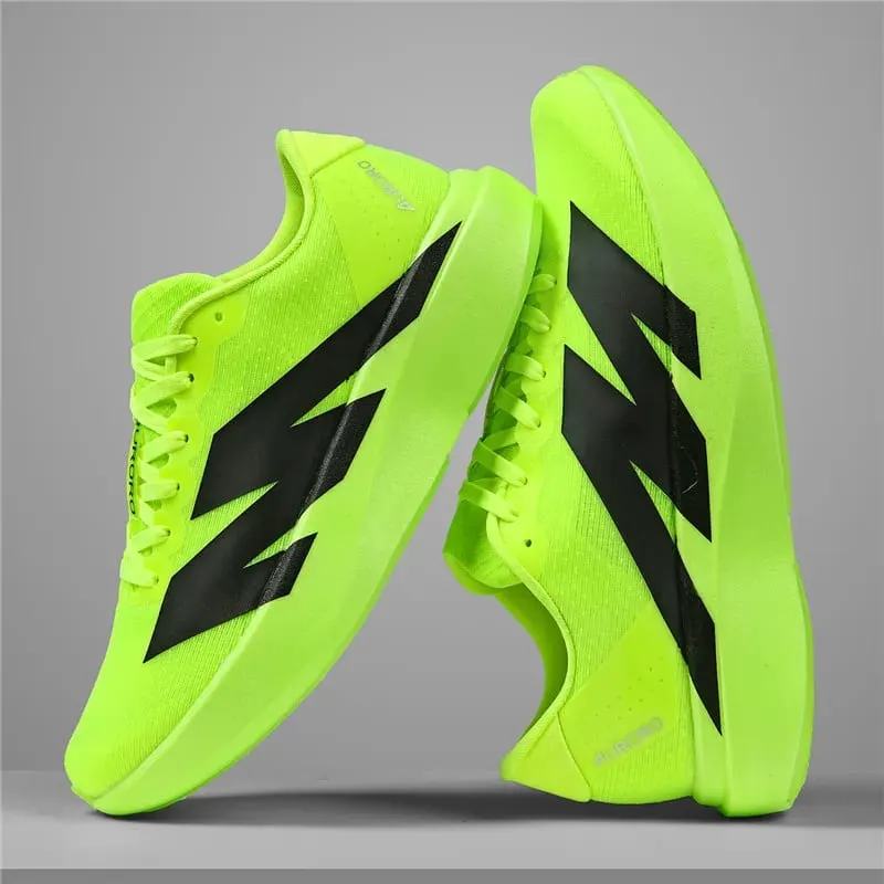 Men Carbon Plate Running Shoes Breathable Mesh Women Athletic Sneakers Cushion Sport Trainers Outdoor Marathon Jogging Footwear