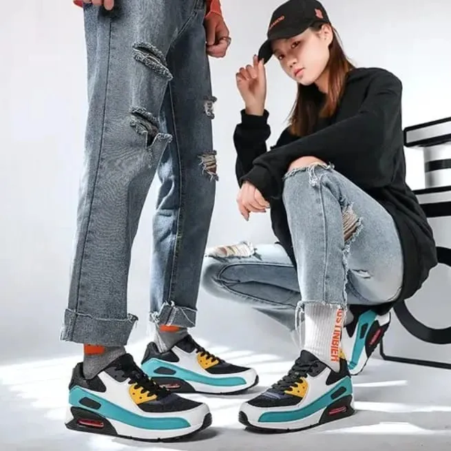 Comfortable and Non Slip Men's Leisure Shoes Anti Odor Autumn New Item Color Blocked and Non Slip Outdoor Couple sneakers