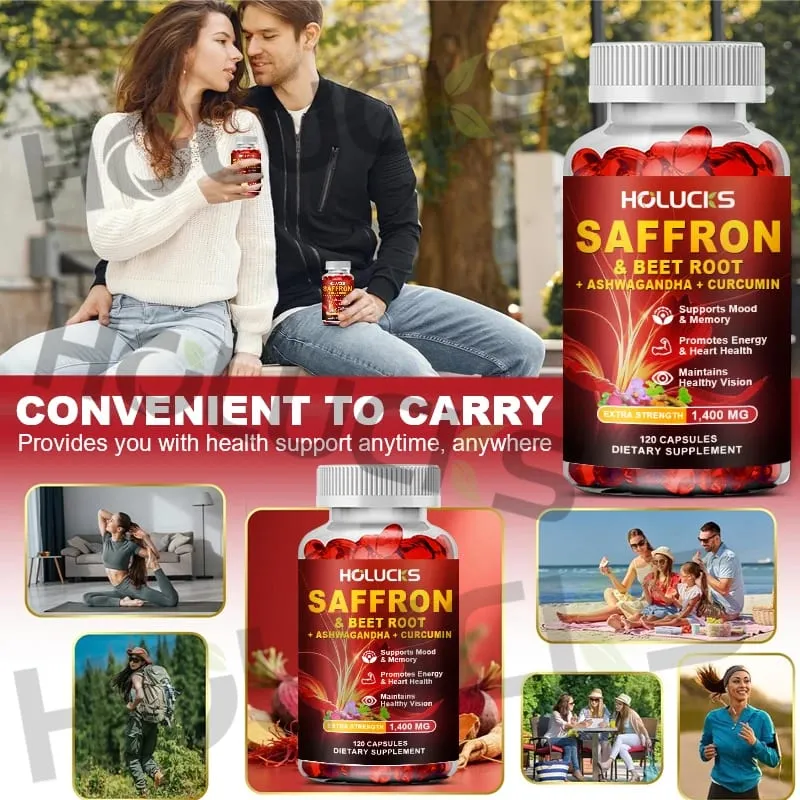 Buy 1 Get 1 Free! Saffron Extract 1400mg Supplement for Hormone Balance Period Comfort & Natural Well-Being Stress Relief