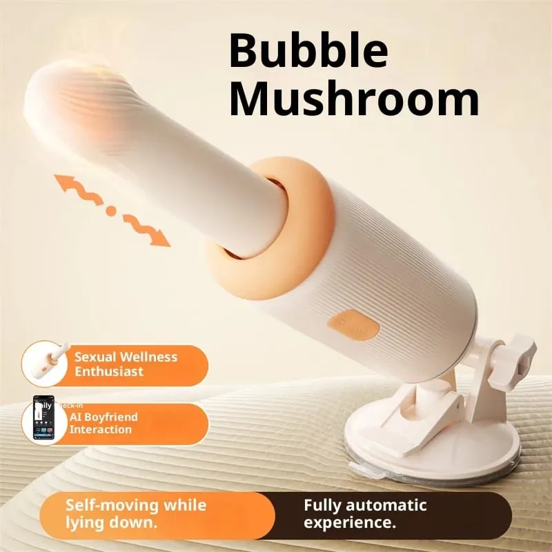 Telescopic thrust gun smart thermostatic dildo woman sex toy G-spot stimulating sex machine AI interactive vibrator