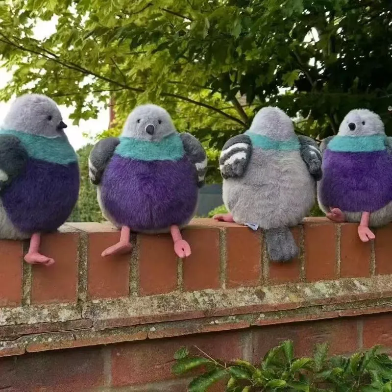 1Pcs Pet Companion Toy Ornaments Parrot Fat Pigeon Bird Plush Doll Toy Christmas Birthday Girl Gift