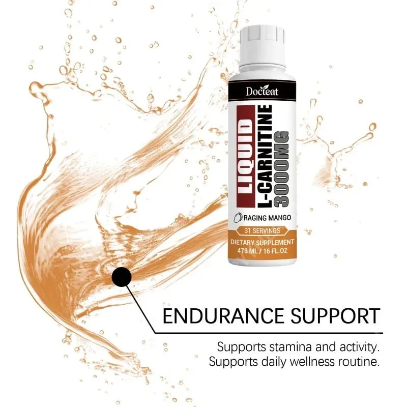 Docteat Energy Supplement with B6 Niacin B12 Thiamine & Carnitine Supports Energy Support Raging Mango Flavor 473 Ml