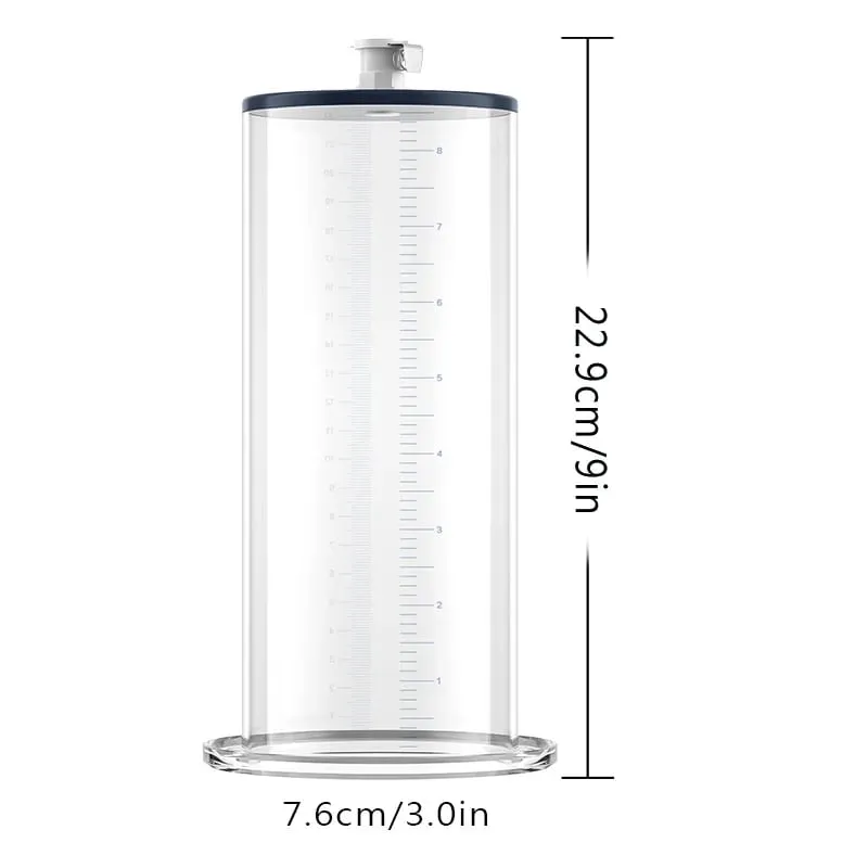 Manual Acrylic Penis Pump for Men with Pressure Gauge Clear Cylinders Vacuum Enlargement Masturbation Trainer Adult Sex Toy Set