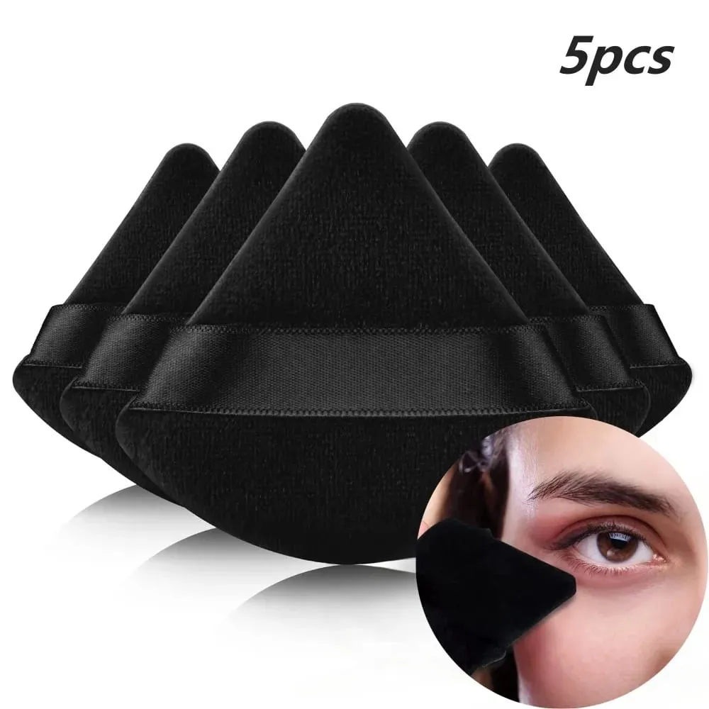 Black Triangle Powder Puff Facial Makeup Sponge Soft Velvet Cosmetics Puff Mixer Beauty Foundation Make-Up Sponge Makeup Access