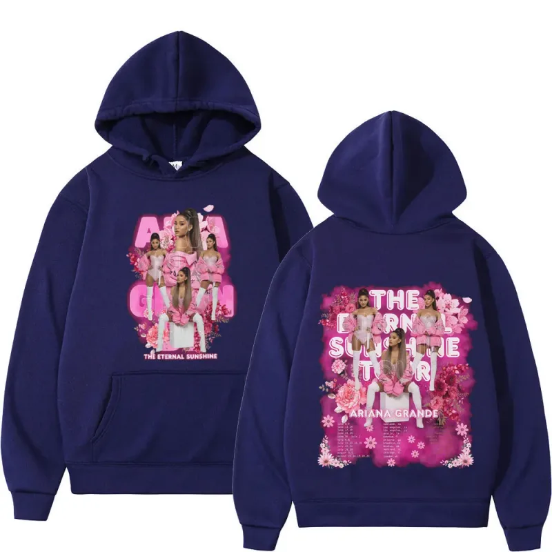 Singer Ariana Grande Tour 2026 Graphic Hoodie Men Women Fashion Pullover Long Sleeves Loose Casual Oversized Fleece Sweatshirts