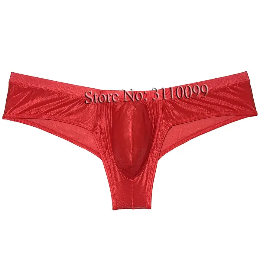 Cuecas boxer masculinas de seda brilhante mini biquíni melhoram bolsa boxers de biquíni — image 11