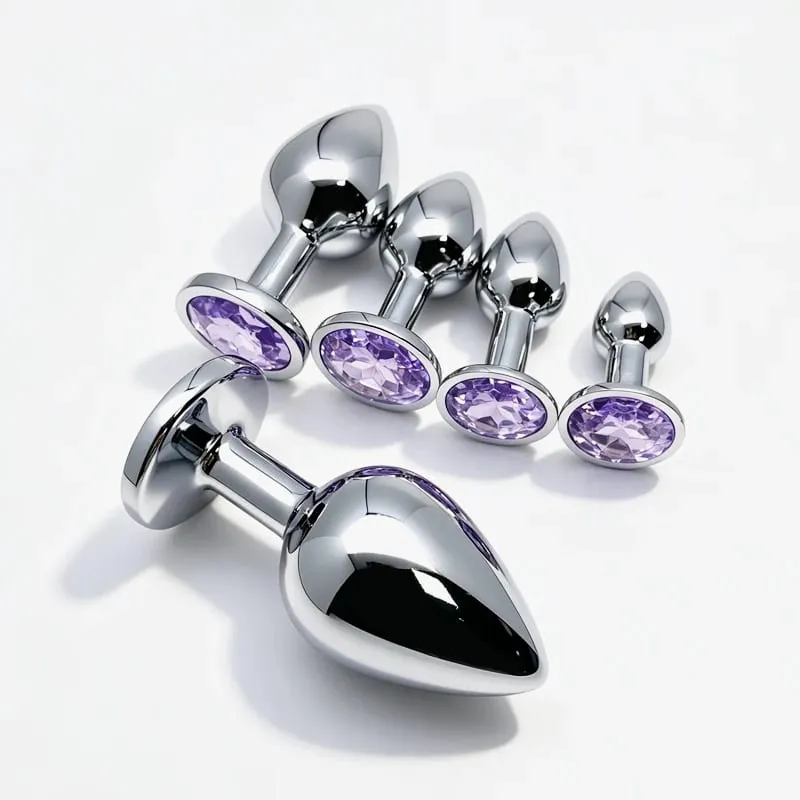 XS/S/M/L/XL Metal Anal Plug Butt Plug Sex Toy Butt Toy for Women Men Couples Adult Game Masturbator Anal Diamond Sex Toys