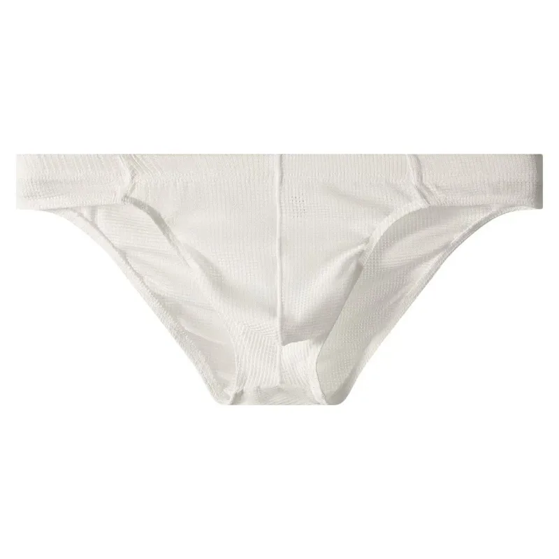 Men's Summer Ultra-thin Boxers Briefs Ice Silk Seamless Underwear Sexy Lingerie Underpants Shorts Breathable Panties