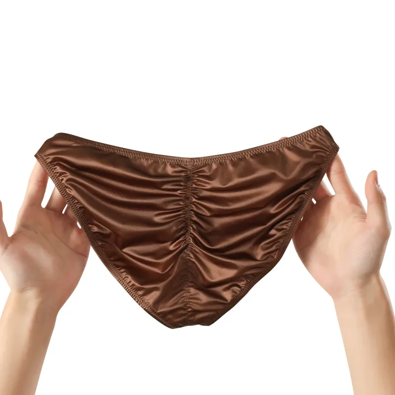 Slip da palestra a vita bassa da uomo in raso liscio Intimo sportivo da allenamento Bodybuilding Ultra sottile Allenamento fitness ad asciugatura rapida Sollevamento dei glutei