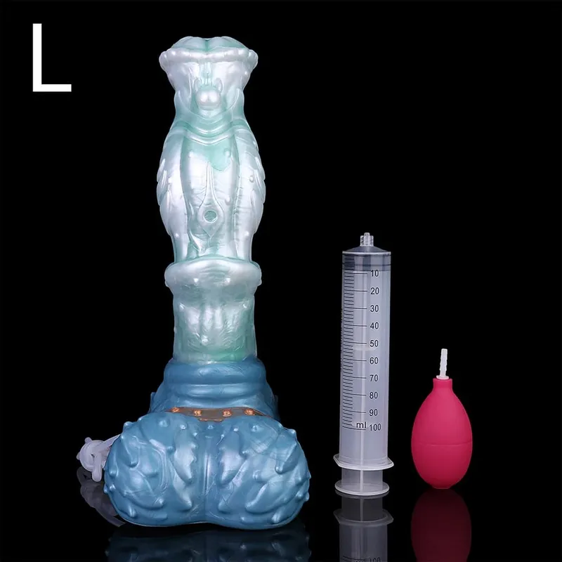 Large Squirting Horse Dildo Silicone Anal Plug Female Masturbator Prostate Massager Long Penis Adult Sex Toys for Women Men