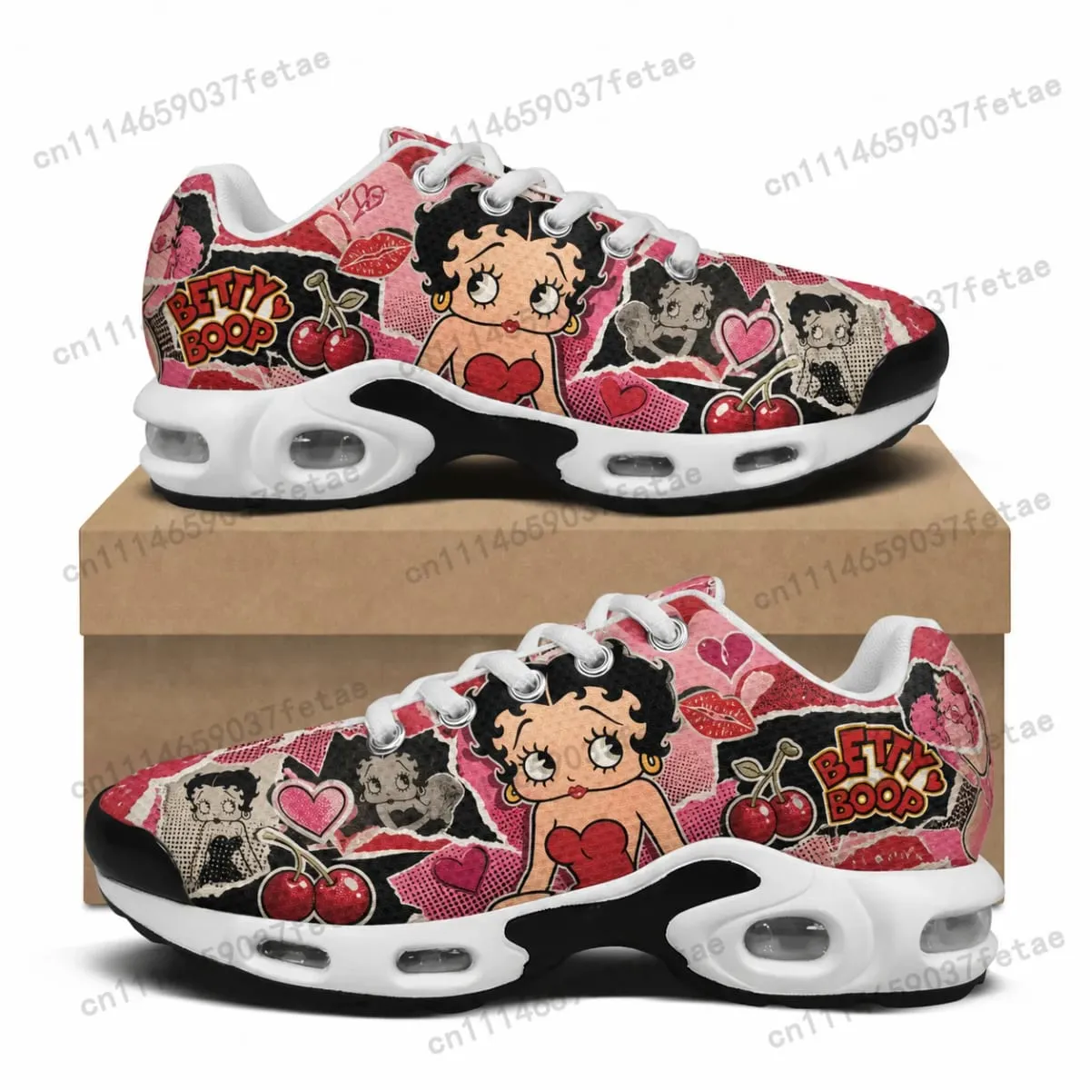 Betty Boop Cushion Sneakers Mens Womens Hip Hop Rock Lightweight Sports Shoes Custom Couple Cool Popular Leisure Sneaker — image 2