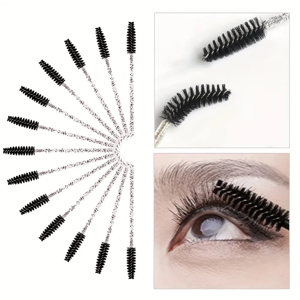 60ml Refillable Empty Plastic Pump Bottle Lash Extension Cleaning Kit Long Rod Brush Lash Curler Dust Tube EVA Storage Bag Tools