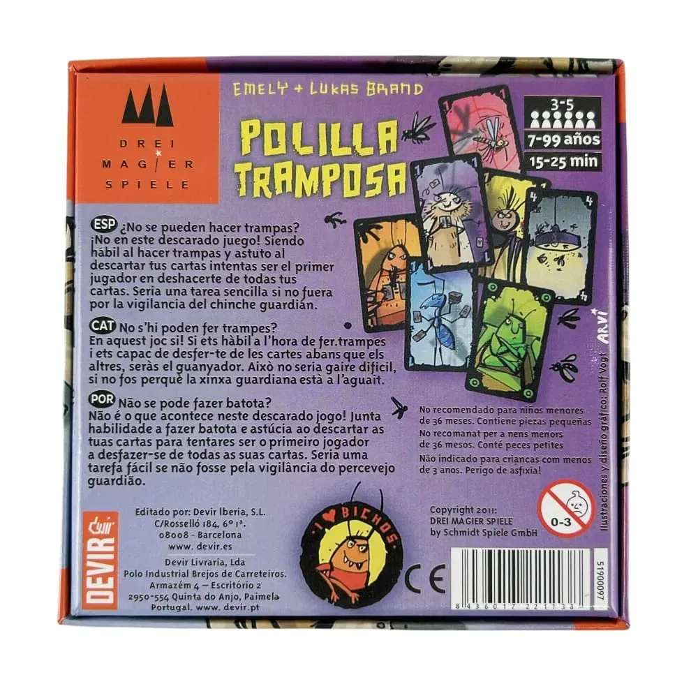 2026 Mogel Motte Polilla Cards Board Game Devir-game moth cheate /Royal Xiaoqiang Cheating Moth Cards