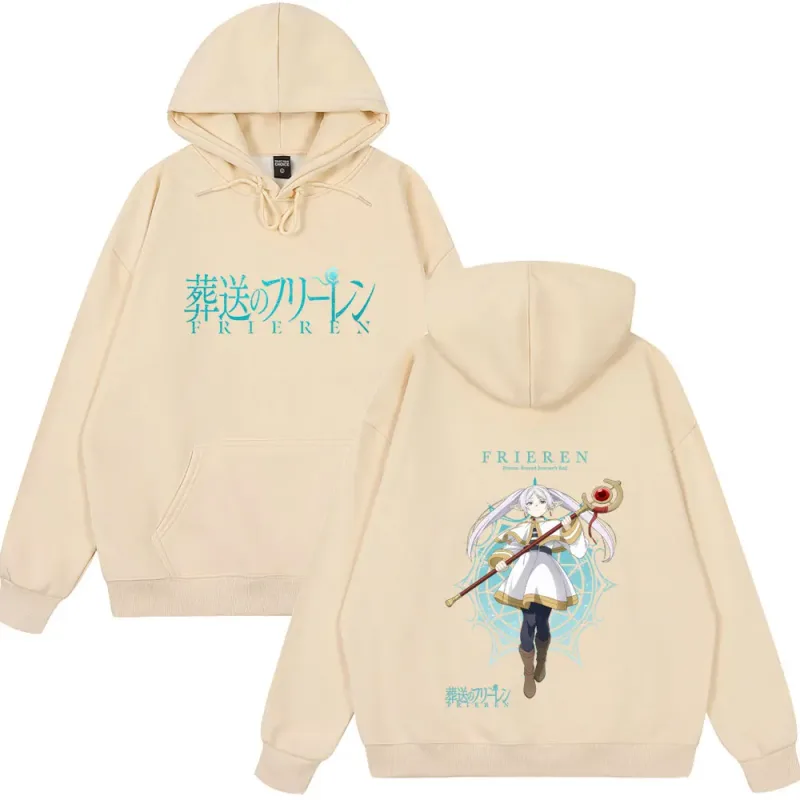 Vintage Wear Anime Frieren: Beyond Journey's End Frieren Graphic Tops Men Women Fashion Long Sleeve Casual Streetwear Funny Tops