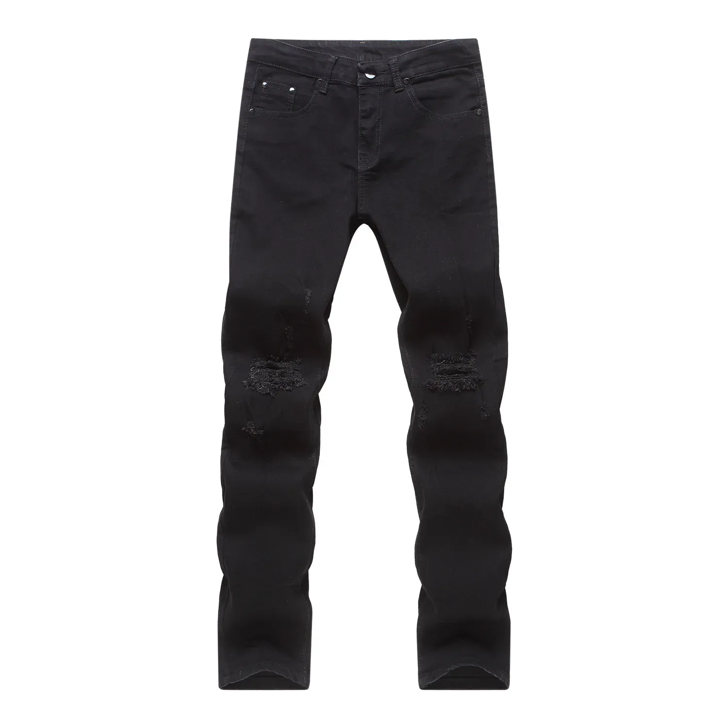 Skinny Jeans Men Denim Pant Punk Street Style Ripped Vintage Wash Trouser Mens Casual Slim Fit Pencil Denim Holes Pants 2025