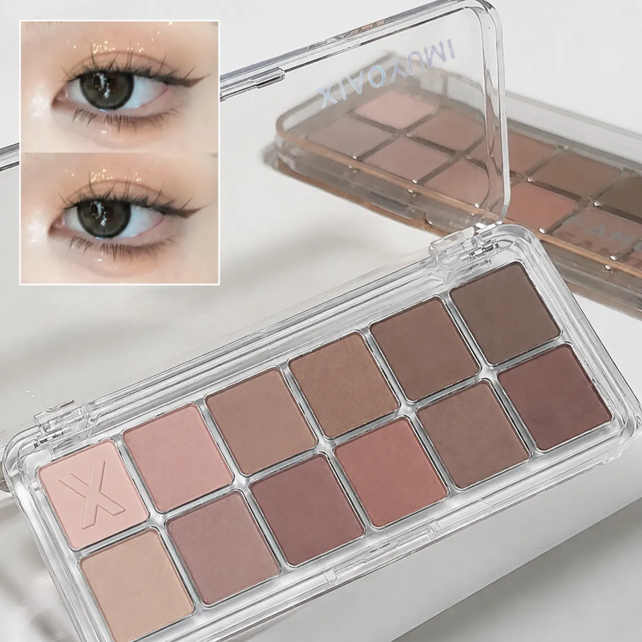 12 Colors Matte Eyeshadow Palette Nude Pink Brown Tones High Pigment Long Lasting No Shimmer Daily Neutral Eye Makeup Cosmetics