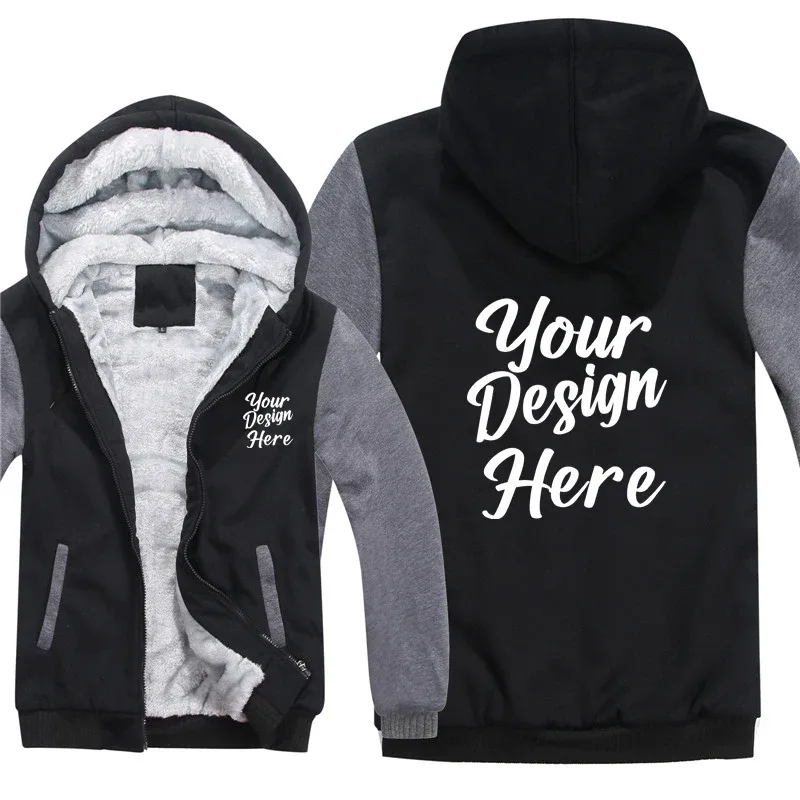 Custom Design Hoodies Men Make Your Own Design Logo Text Photo Sweatshirt Mans Coat Jacket Hoody