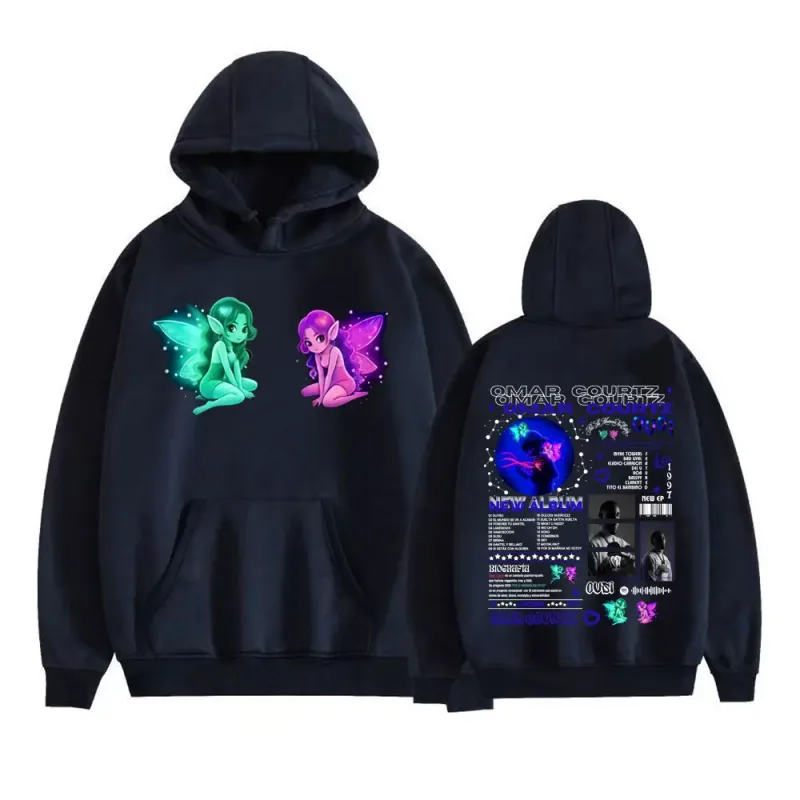 Omar Courtz Por Si Manana No Estoy 2026 New Album Cover Hoodies Harajuku Hip Hop Sweatshirts Men Women Casual Fleece Pullovers
