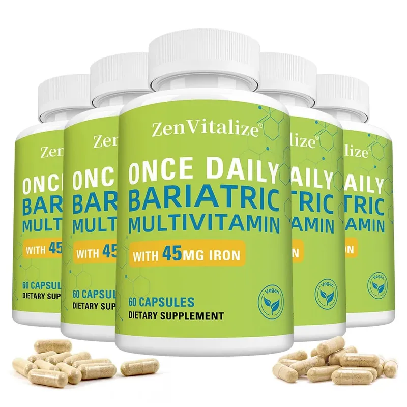 Daily Multivitamin & Minerals Capsules with Iron Immunity Energy Hair Skin & Nail Support Nutrition After Bariatric Surgery