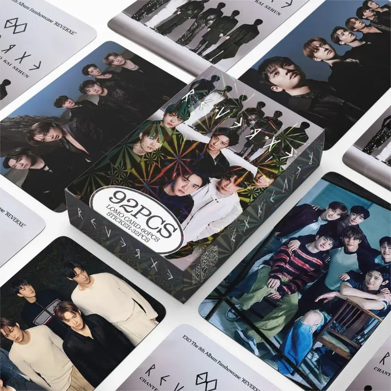124/92Pcs EXHORIZON Photocards Stickers Album 2026 Boy Band Decorative HD Printd Collection card Merch Lomo Card Set Fans Gifts
